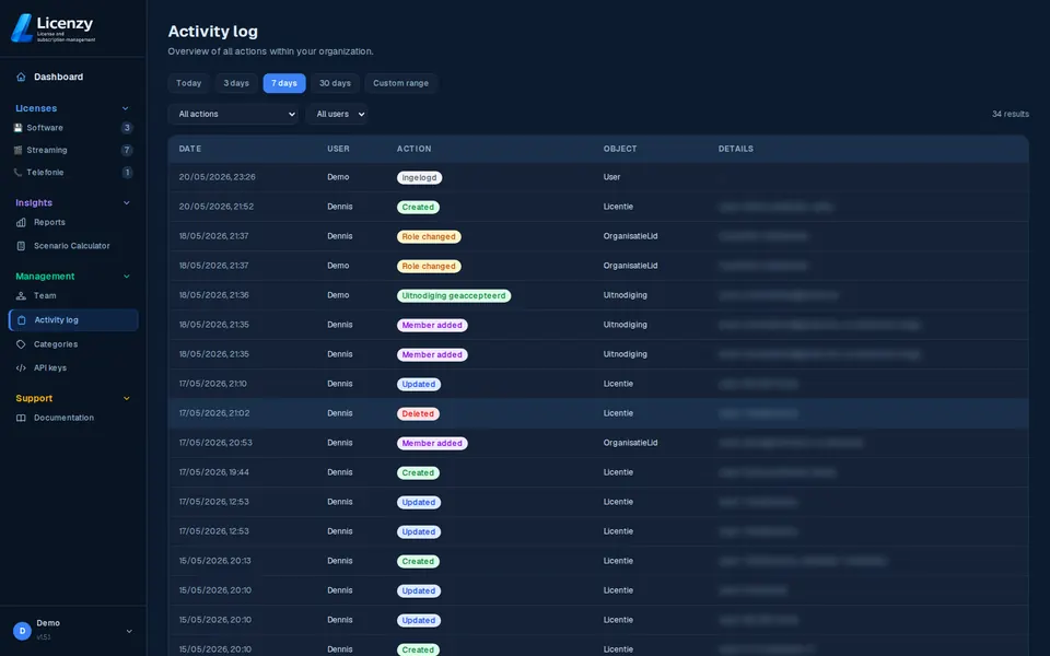 Audit log dark mode