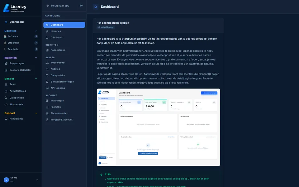 Handleiding dark mode