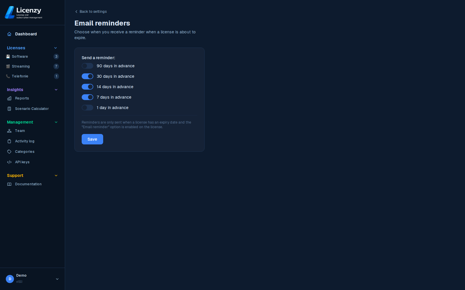 Reminders dark mode